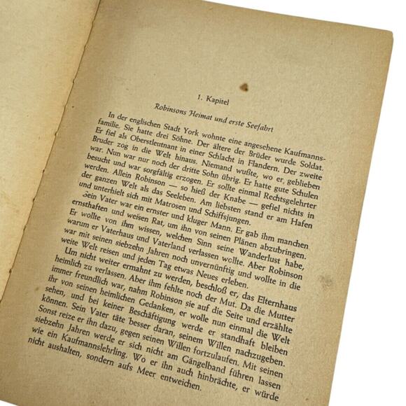 Robinson Crusoe Daniel Defoe Vintage Mid-20th century German/Deutsch edition - Picture 12 of 15